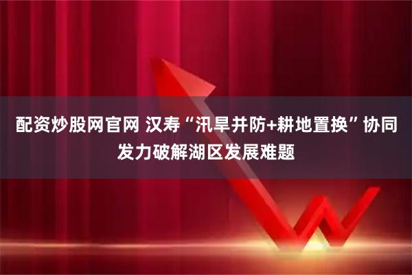 配资炒股网官网 汉寿“汛旱并防+耕地置换”协同发力破解湖区发展难题